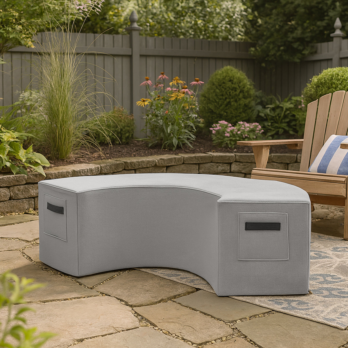 Custom Curved Couch Covers