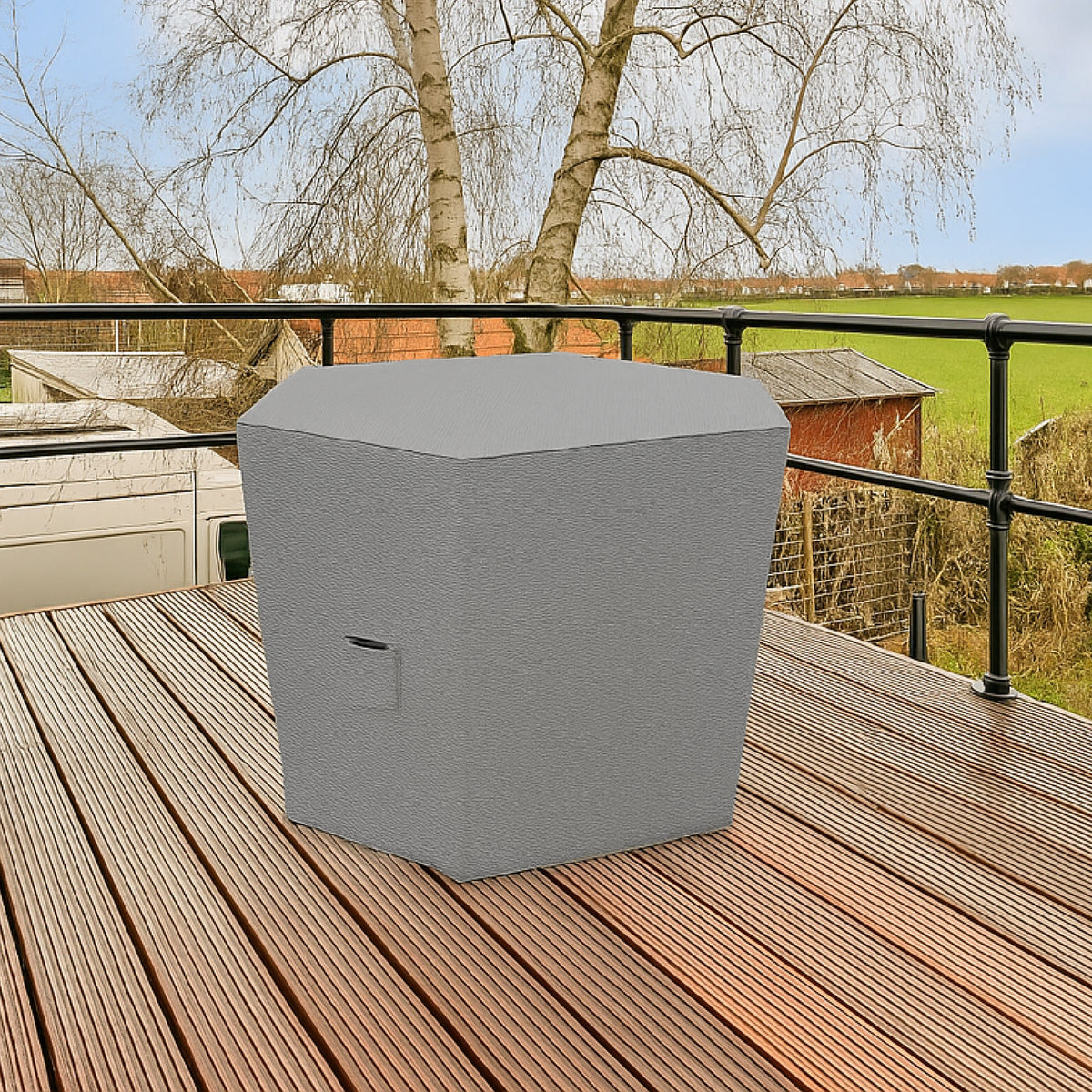 Custom Hexagonal Ottoman Cover