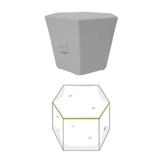 Custom Hexagonal Ottoman Cover