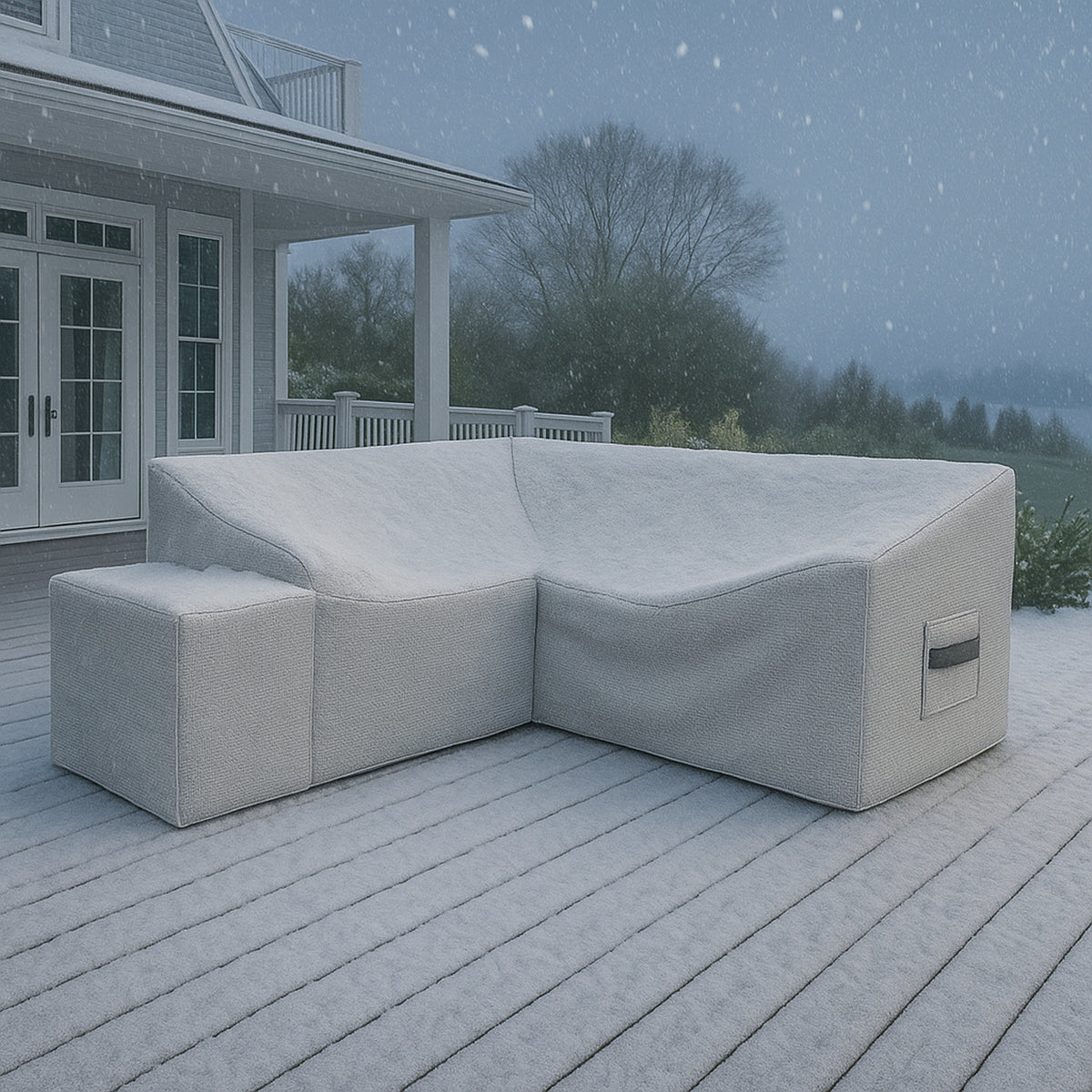 Custom L Shape Couch Covers - Style 8