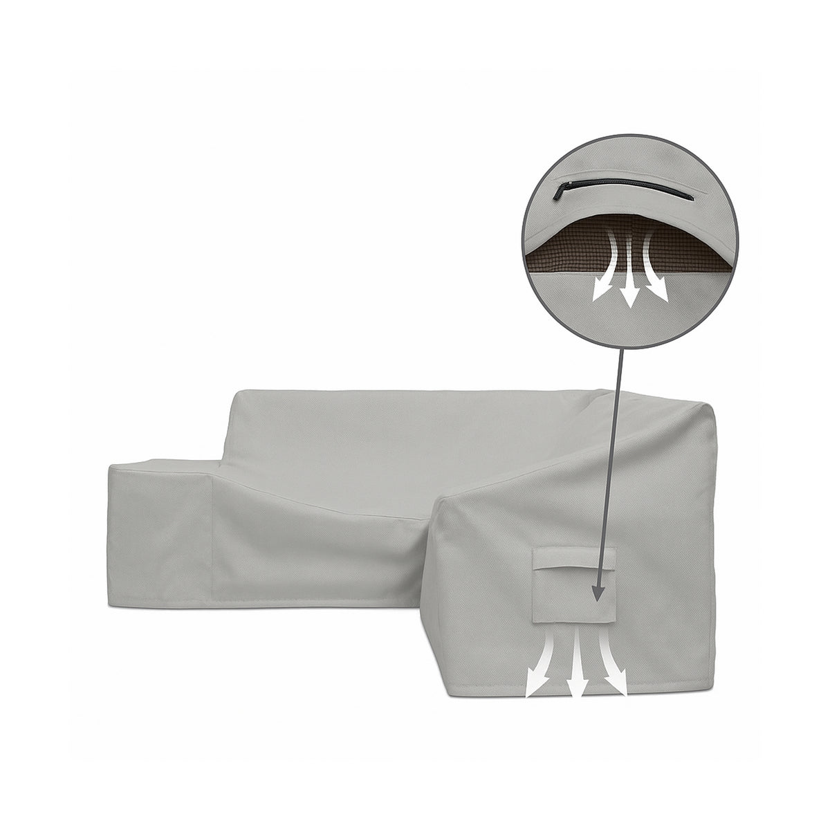 Custom L Shape Couch Covers - Style 8