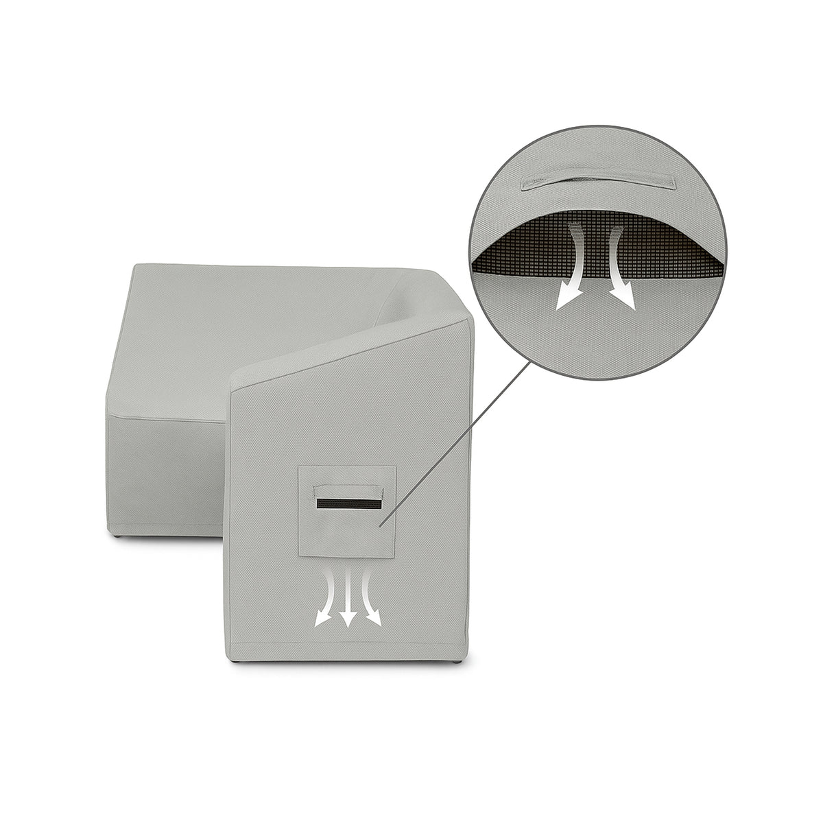 Custom L Shape Couch Covers - Style 7