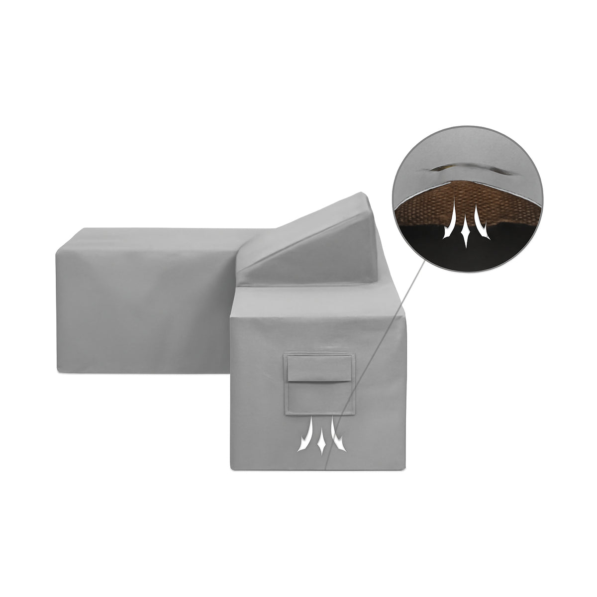 Custom L Shape Island Kitchen Cover – Right