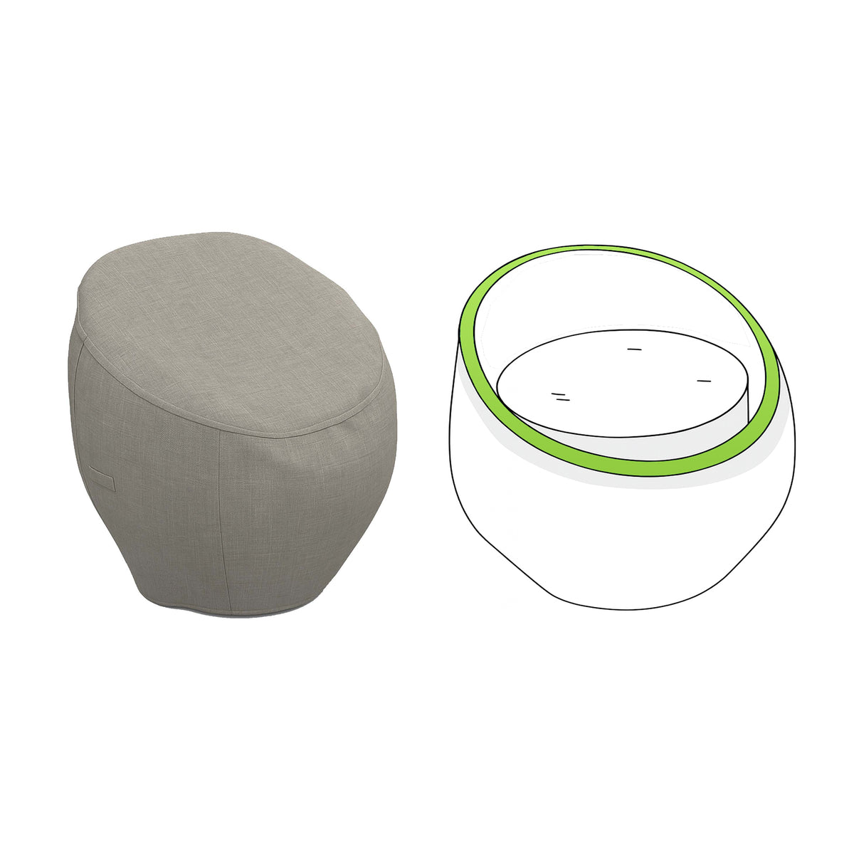 Custom Modern Pod Chair Cover