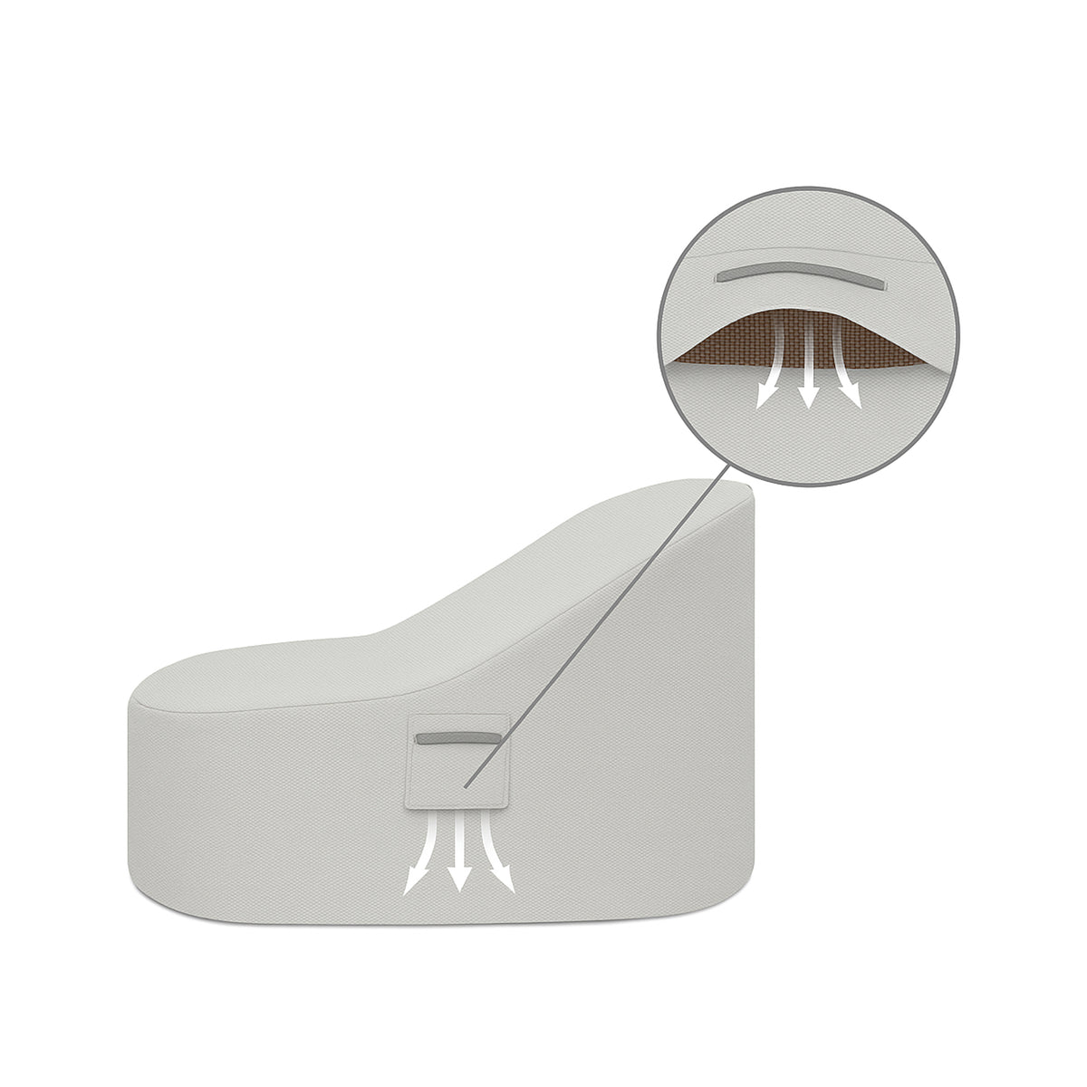 Custom Modular Outdoor Daybed with Ottoman Cover