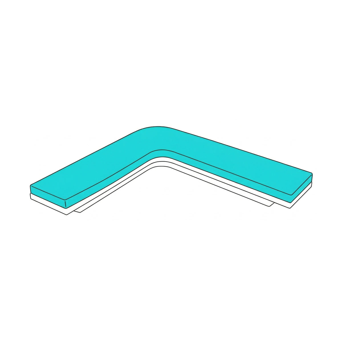 Custom Outdoor Curved L Shape Cushions - Image 1 | ZIPCushions