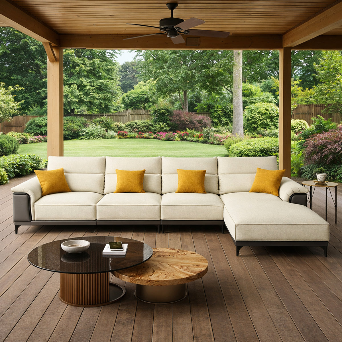 Custom Outdoor L Shape Sectional Cushion – RHS - Image 4 | ZIPCushions - view 4