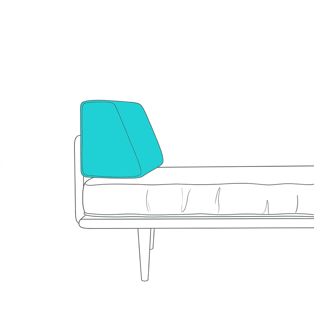 Custom Outdoor Wedge Bolster Cushion - Image 1 | ZIPCushions