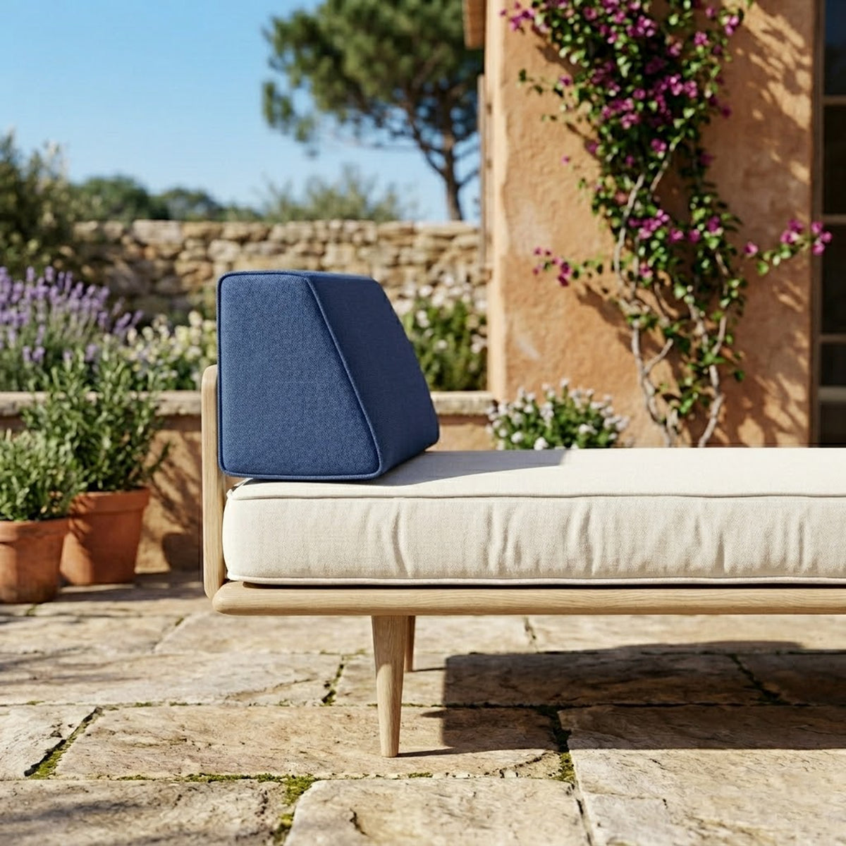 Custom Outdoor Wedge Bolster Cushion - Image 2 | ZIPCushions - view 2