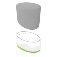 Custom Oval Ottoman Cover