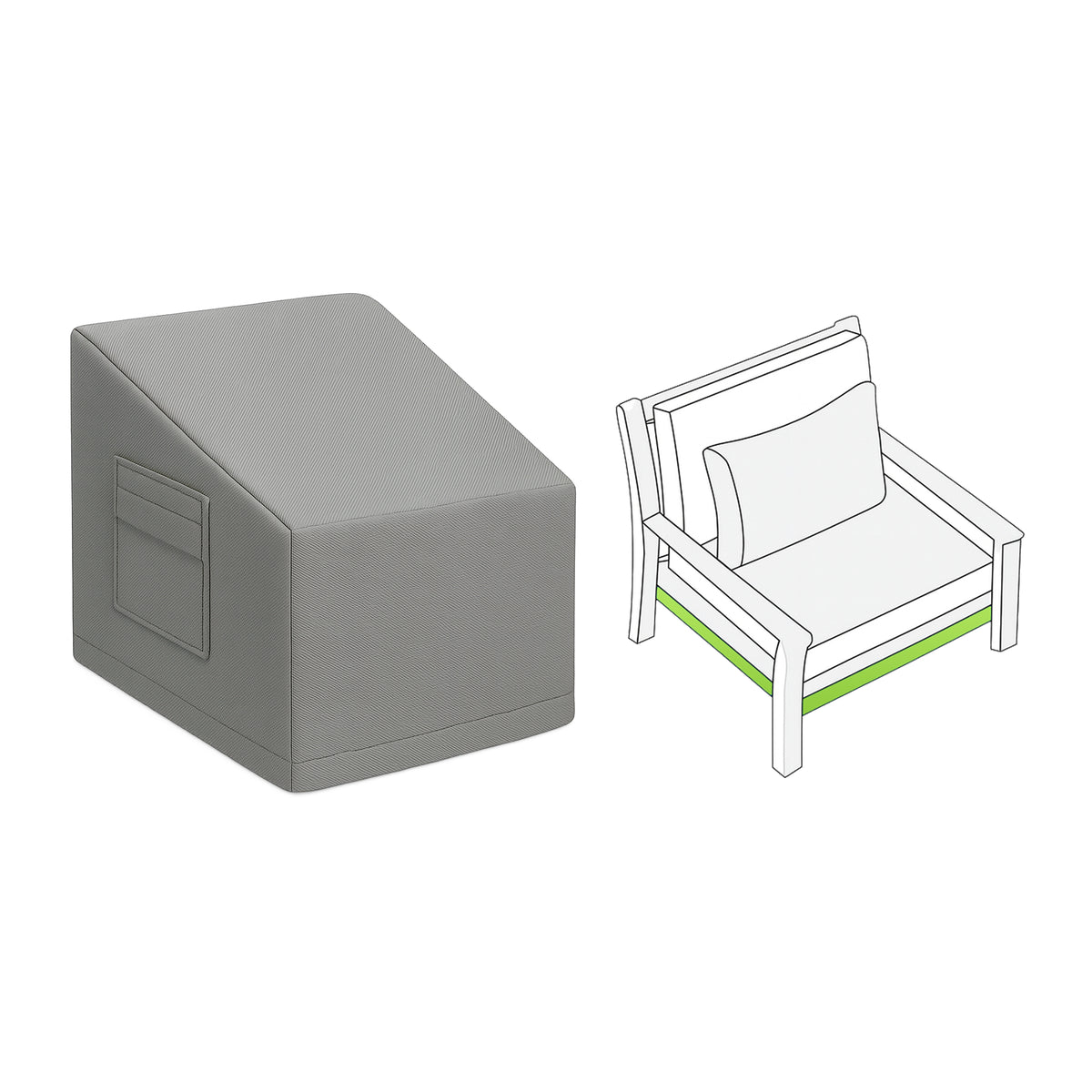 Custom Patio Deep Seating Chair Cover