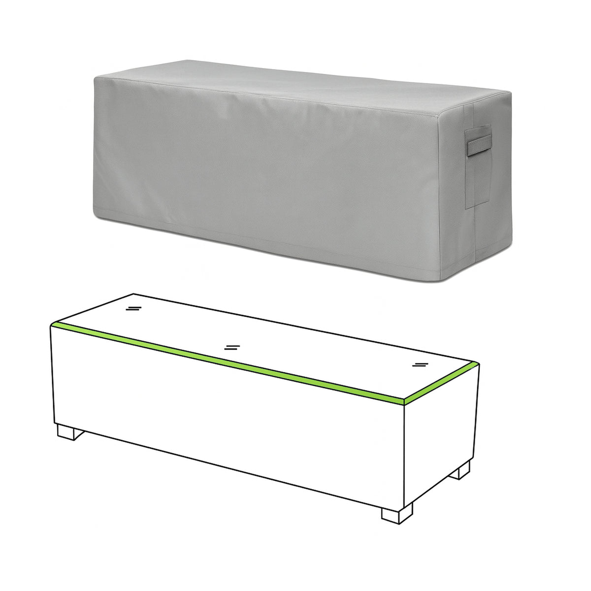 Custom Rectangle Ottoman Cover