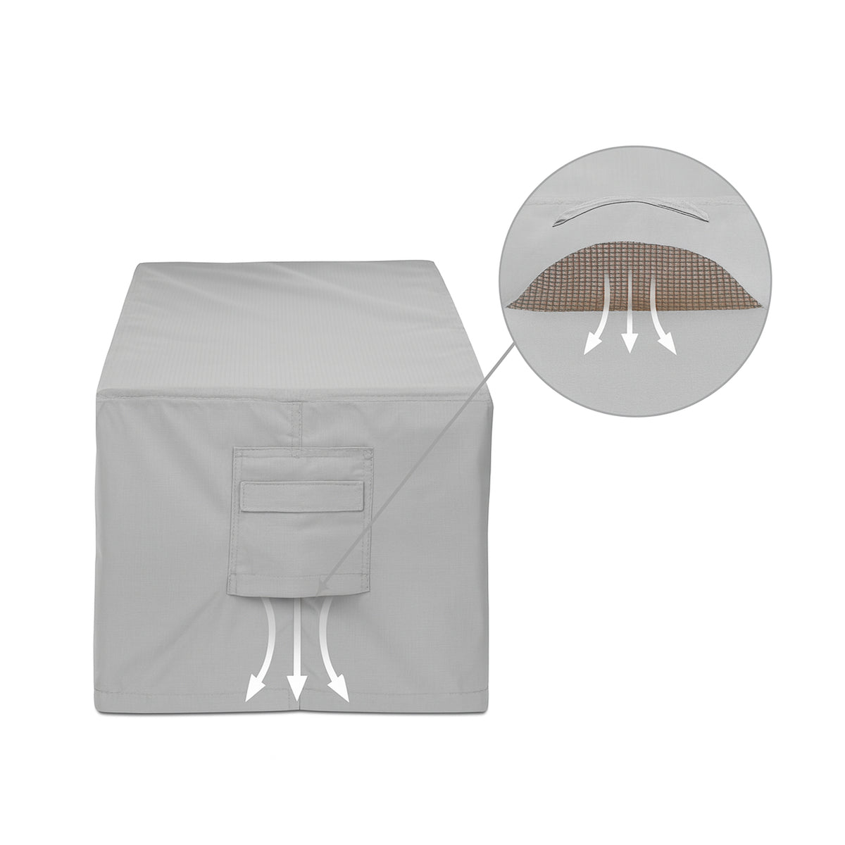 Custom Rectangular Fire Pit Cover - Style 2