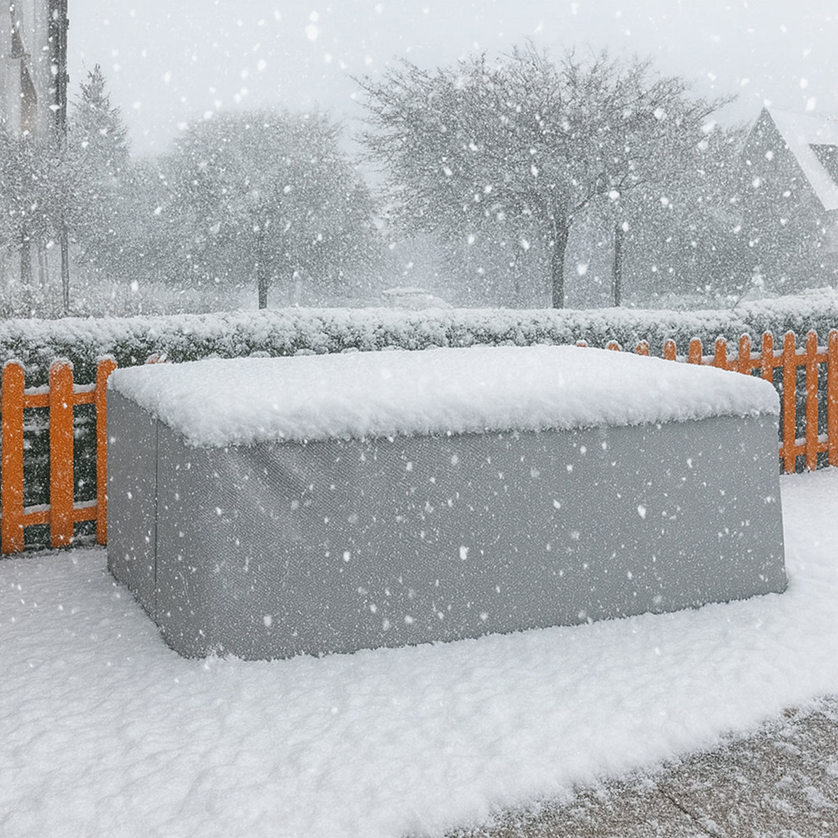 Custom Rectangular Fire Pit Cover - Style 3