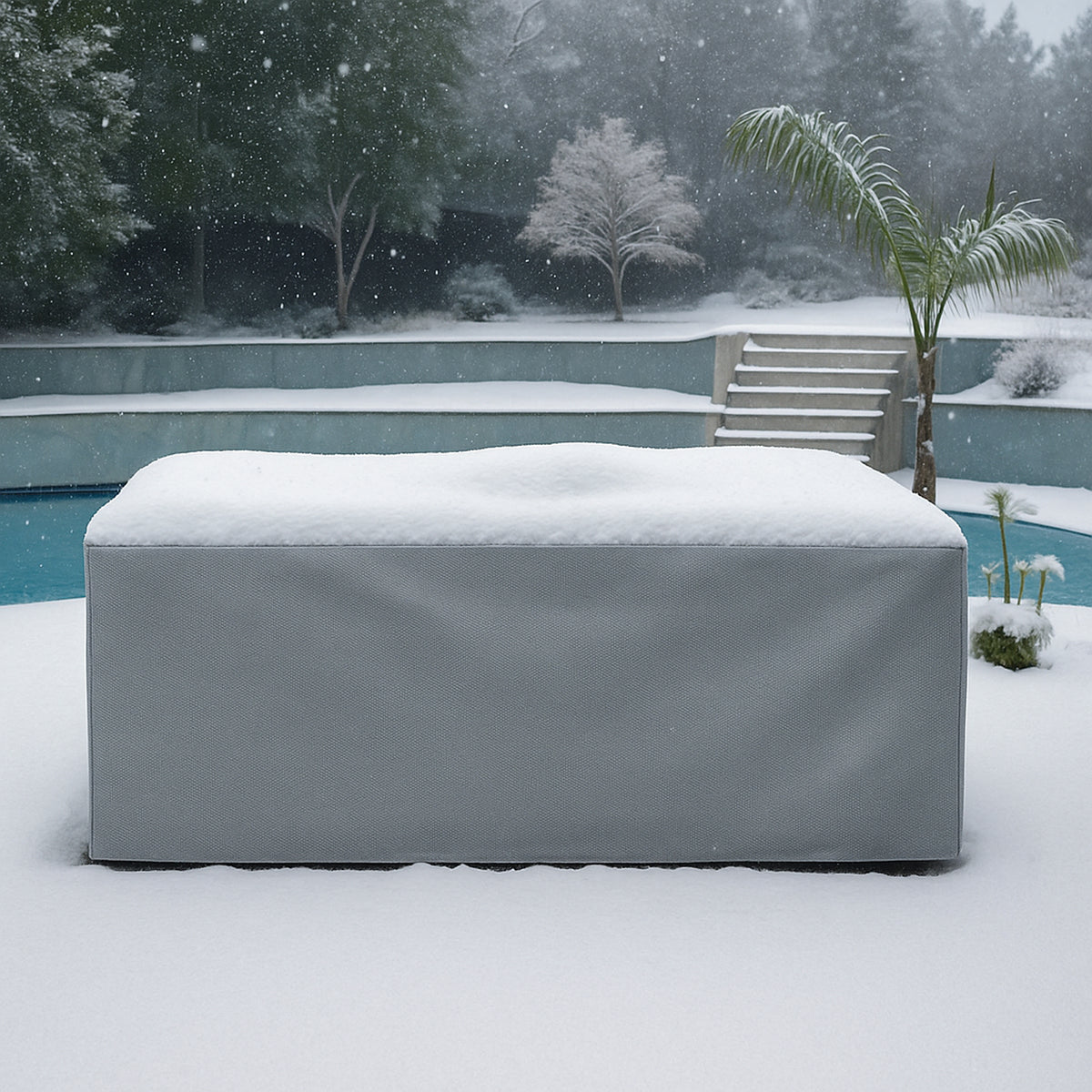 Custom Rectangular Fire Pit Cover - Style 5