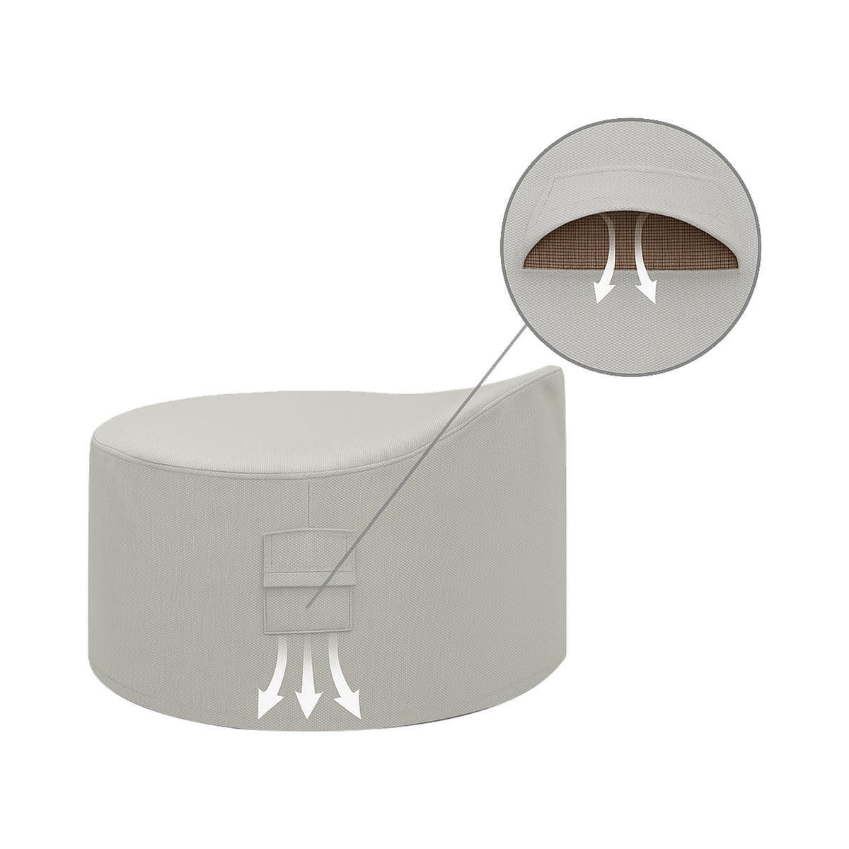 Custom Round Enclosed Outdoor Daybed Cover