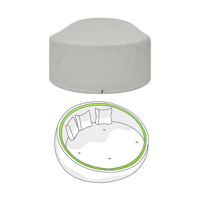 Custom Round Enclosed Outdoor Daybed Cover