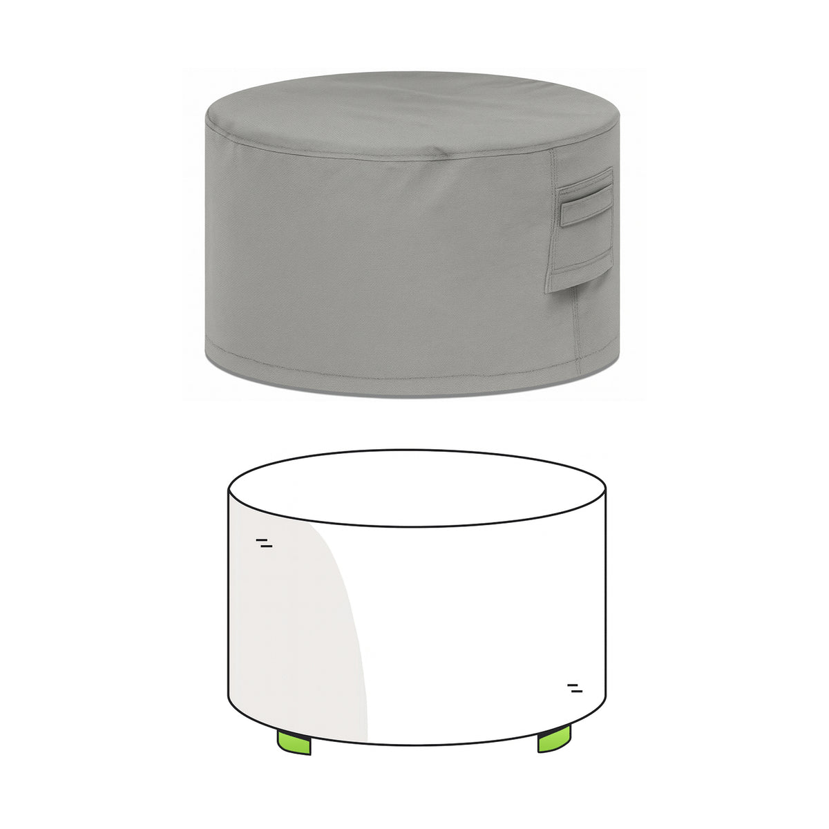 Custom Round Ottoman Cover