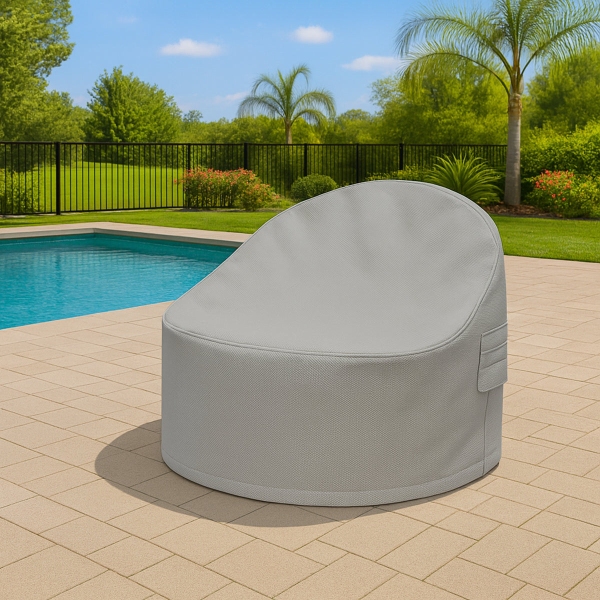 Custom Round Outdoor Daybed with Canopy Cover