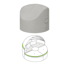 Custom Round Outdoor Daybed with Canopy Cover