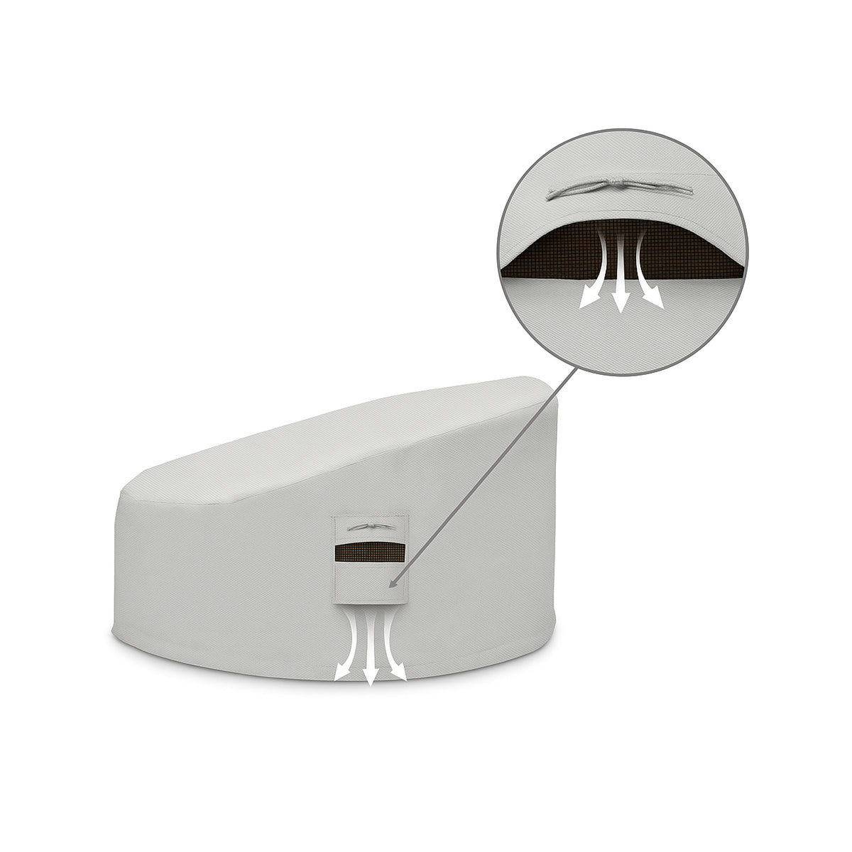 Custom Round Wicker Outdoor Daybed Cover