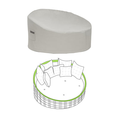 Custom Round Wicker Outdoor Daybed Cover