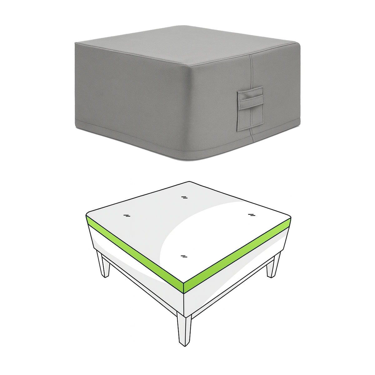 Custom Square Ottoman Cover