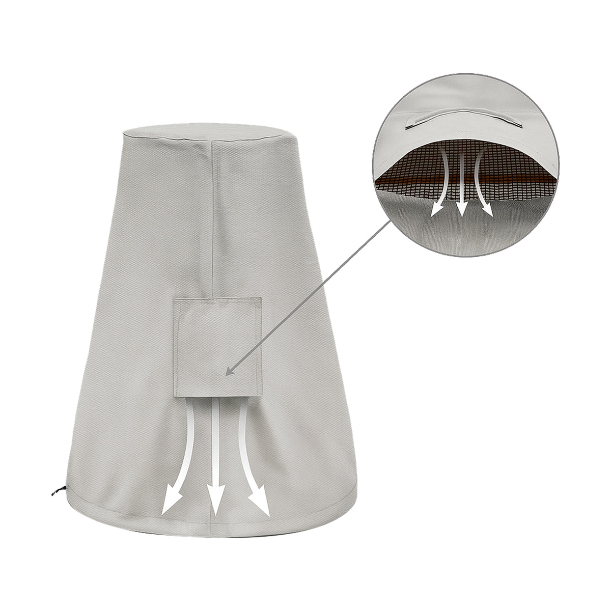 Custom Tapered Modern Chiminea Covers