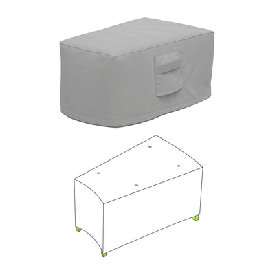 Custom Wedge Ottoman Cover