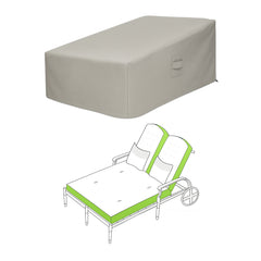 Custom Wheeled Double Chaise Lounge Cover