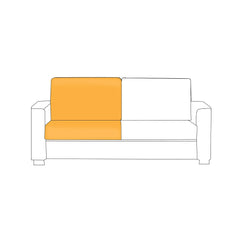 Custom Size Waterproof Outdoor Box Seat Cushion Cover - White Polyester PU (Tailor Made)