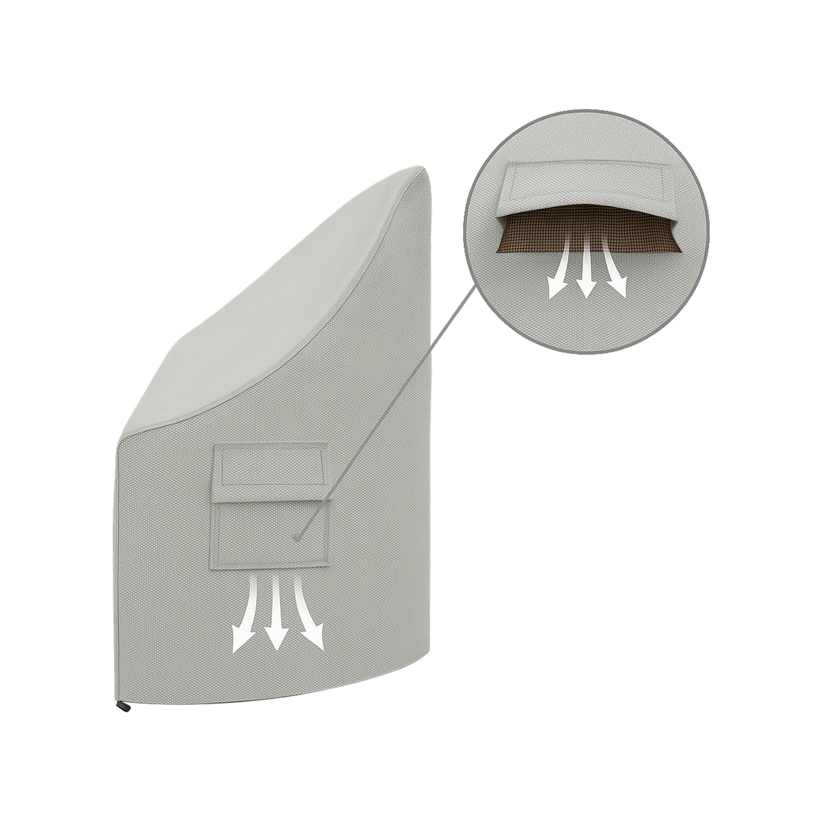 Custom Curved Outdoor Daybed Sofa Cover