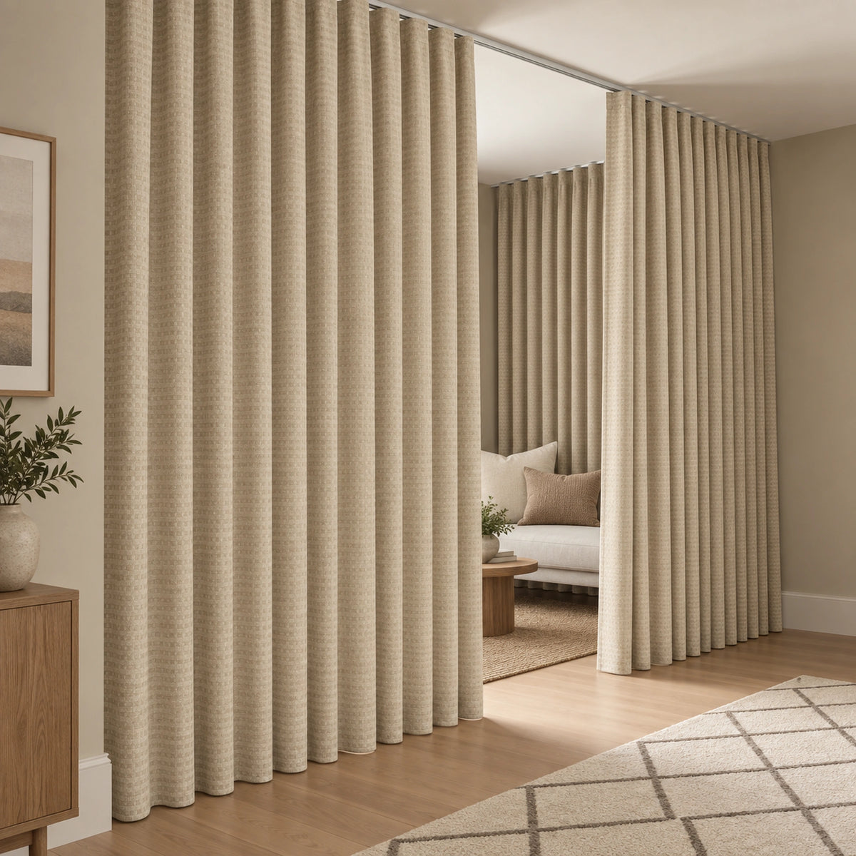 Custom Otter Tessellate Textured Curtain