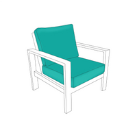 Custom Outdoor Chair Cushions (Seat and Back)
