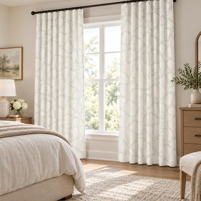 Custom Oyster Collage Jacquard Curtain