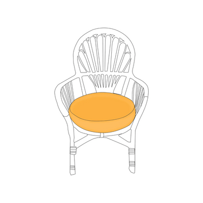 Custom Round Chair/Stool Seat Cushions