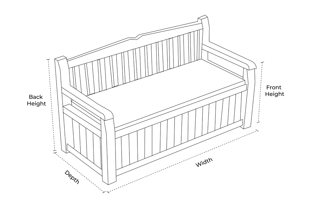 Custom Outdoor Storage Bench Covers