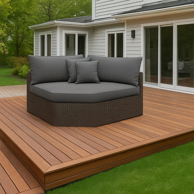 Custom Trapezium Bench/Sofa Seat Cushion Cover - Alternate image