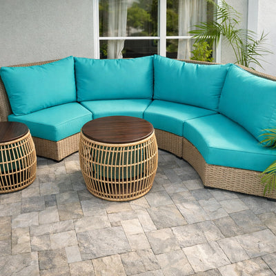 Trapezoid Custom Outdoor Seat Cushions - alternate view