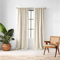 Daisy Lineart Jacquard Curtain