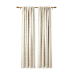 Daisy Sandstone Woven Curtain - alternate view