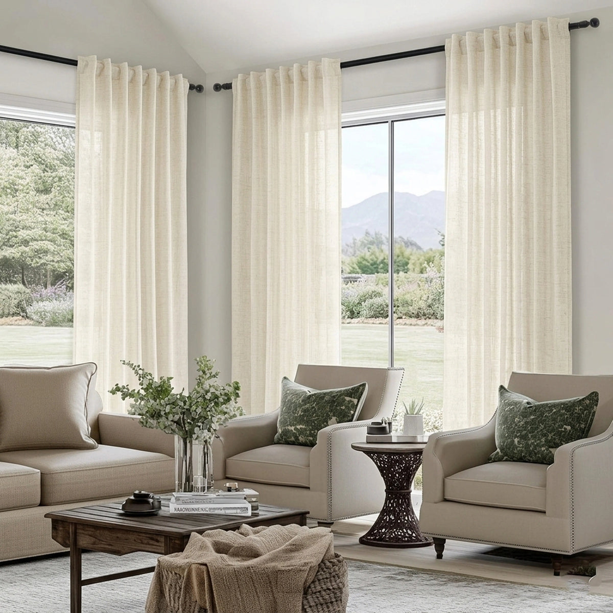 Custom Daisy Absolute Sheer Curtain