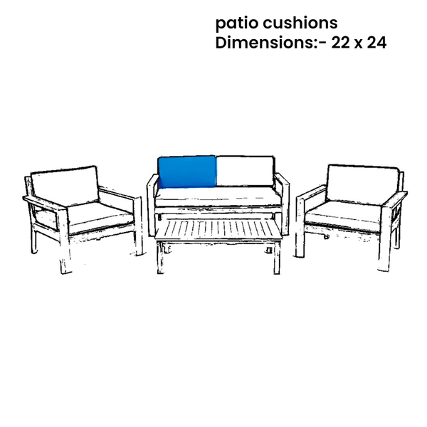 22x24 Patio Cushions ZIPCushions