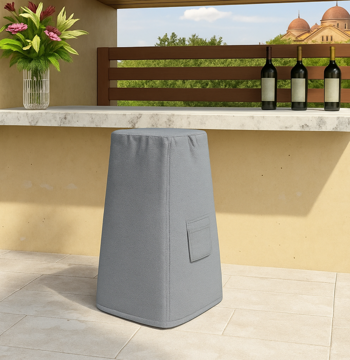 Custom Round Bar Stool Cover