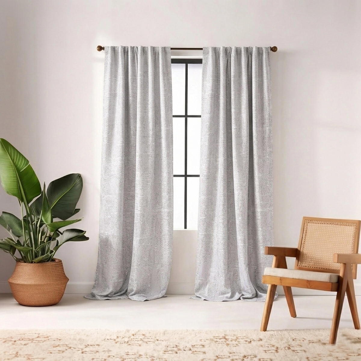 Chinook Dove Textured Curtain