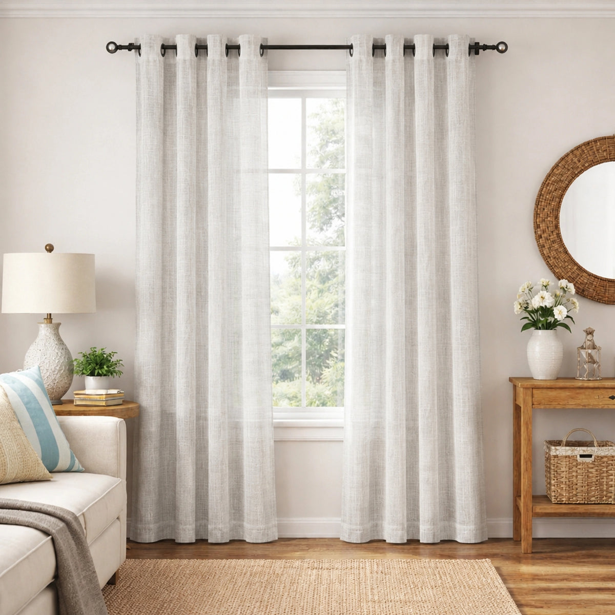 Custom Dove Softlight Curtain