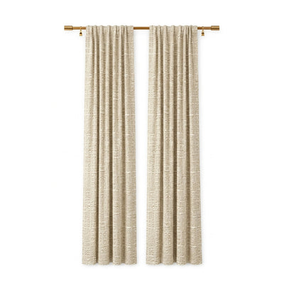Graphic Ecru Weave Curtain - Secondary image