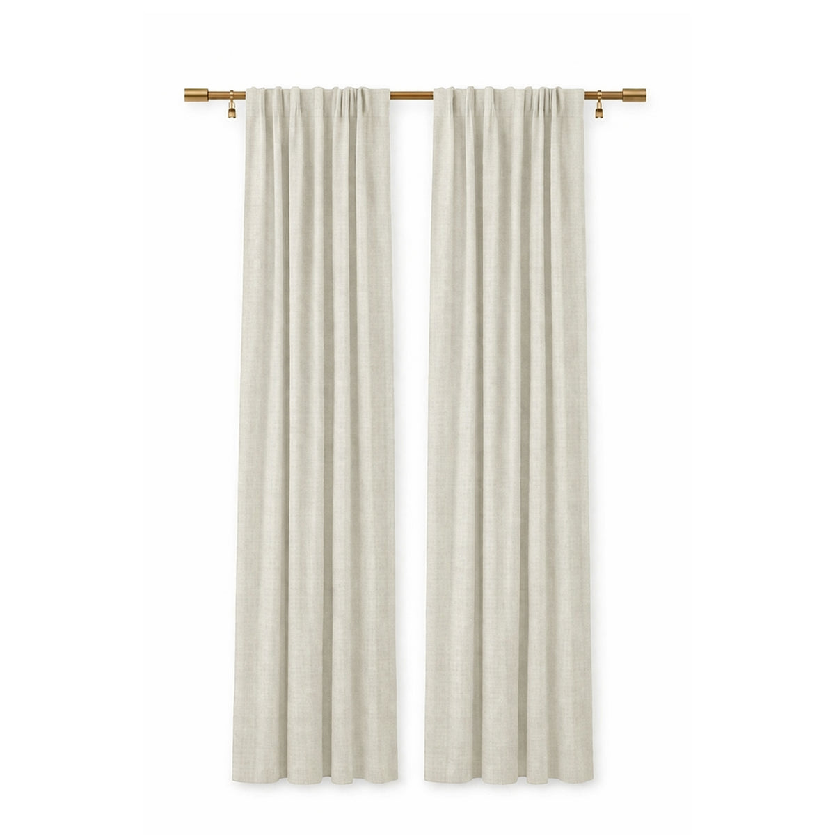 Egg Shell Beaded Crossweave Curtain - view 2