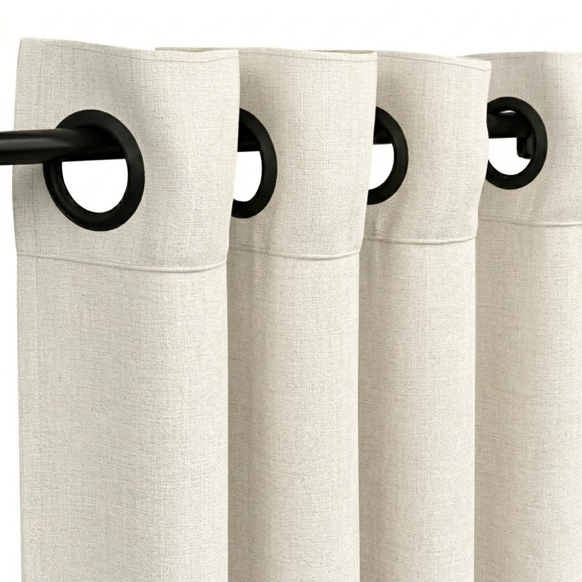 Egg Shell Beaded Crossweave Curtain - view 4