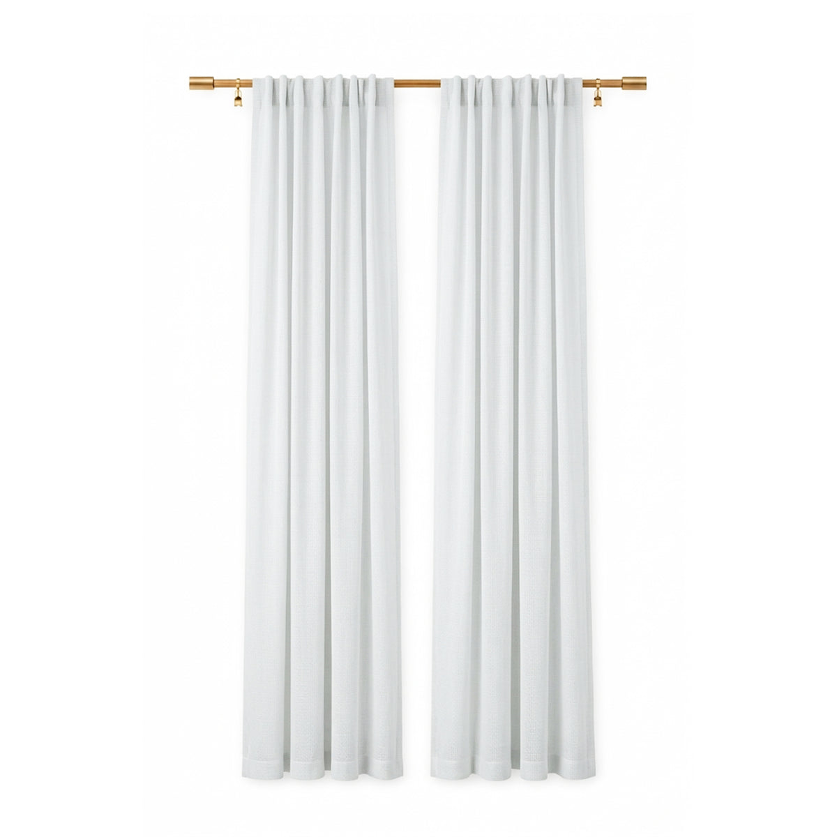 Egg Shell Gridline Crossweave Curtain - view 3